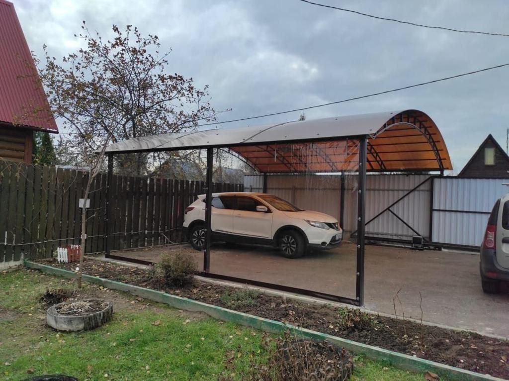 Прозрачные шторы ПВХ для навеса под автомобиль в Верховье